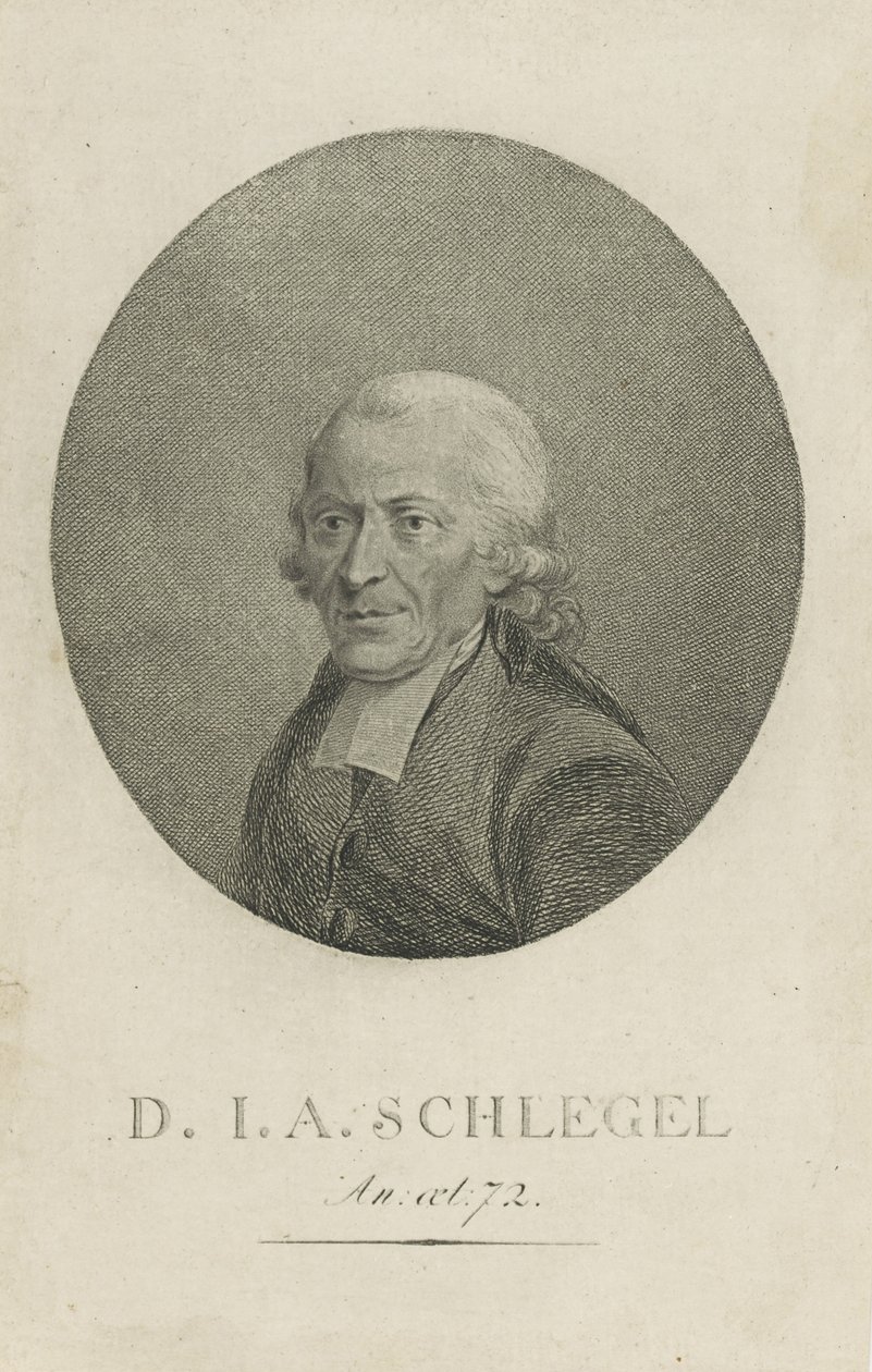 Johann Adolf Schlegel 1721-1793, c. 1800 de Unbekannt