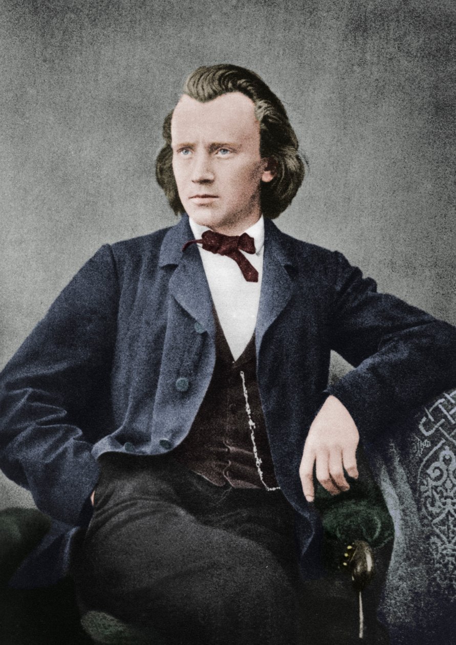 Johannes Brahms, compositor y pianista alemán, c. 1866 de Unbekannt
