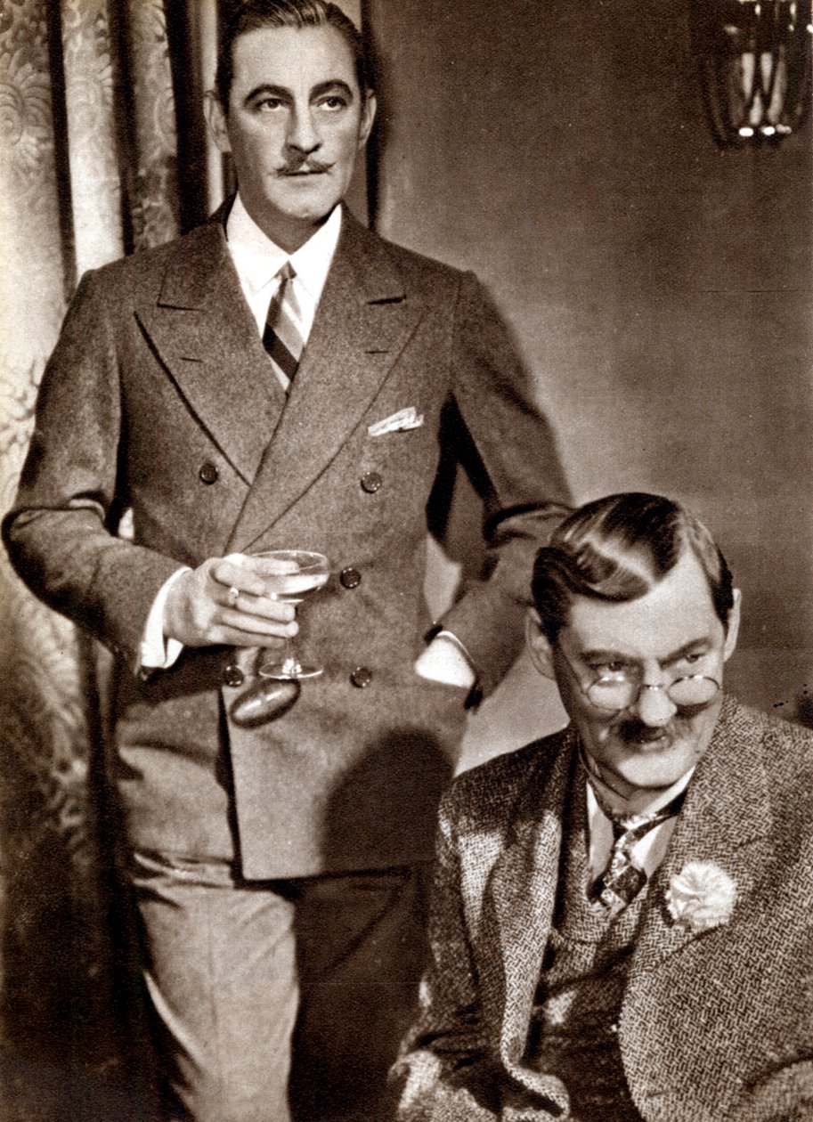 John y Lionel Barrymore, actores estadounidenses de teatro y cine de Unbekannt