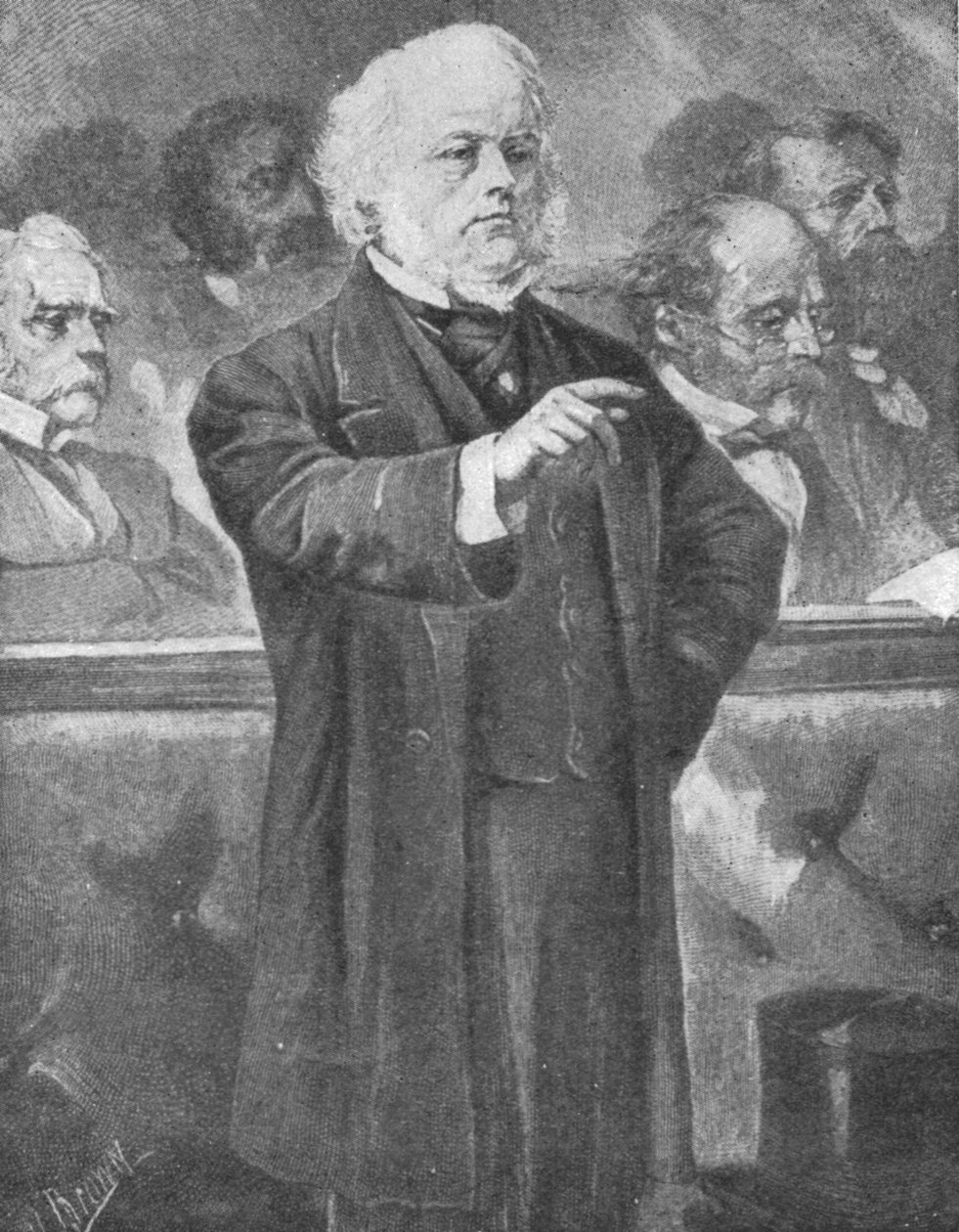 John Bright hablando en la Cámara de los Comunes, c1880s, 1901 de Unbekannt