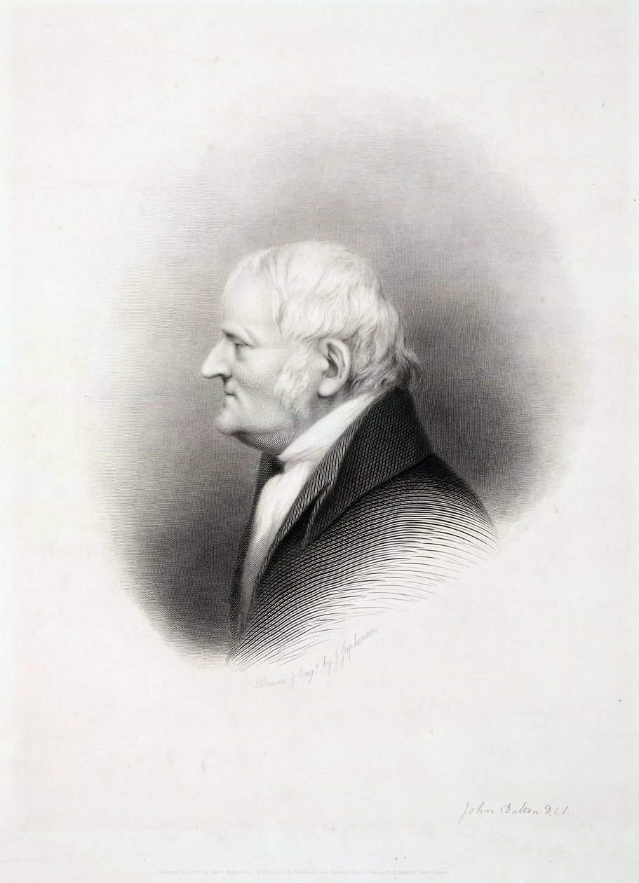 John Dalton, químico inglés, principios del siglo XIX de Unbekannt