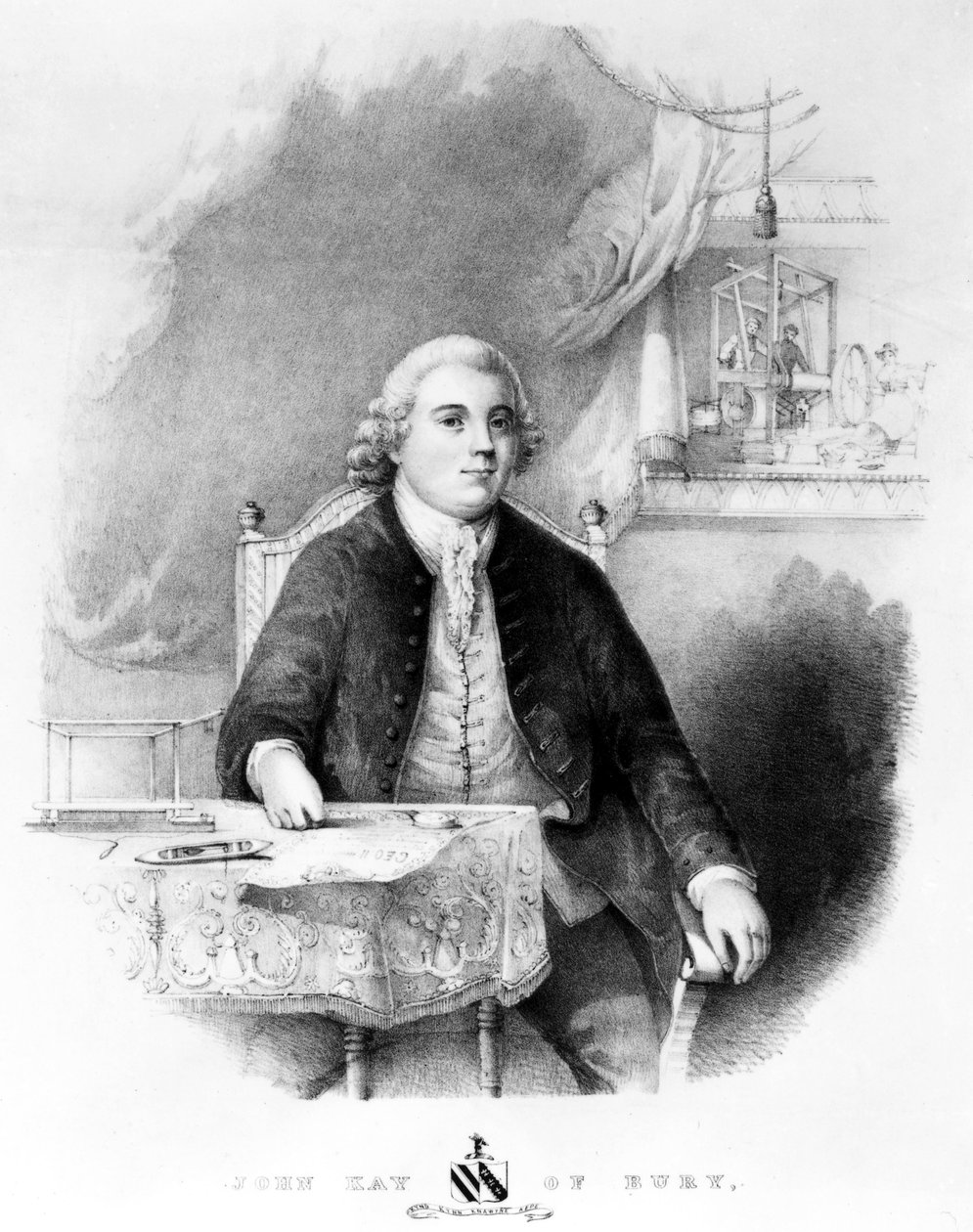 John Kay, inventor inglés, c. 1755 de Unbekannt