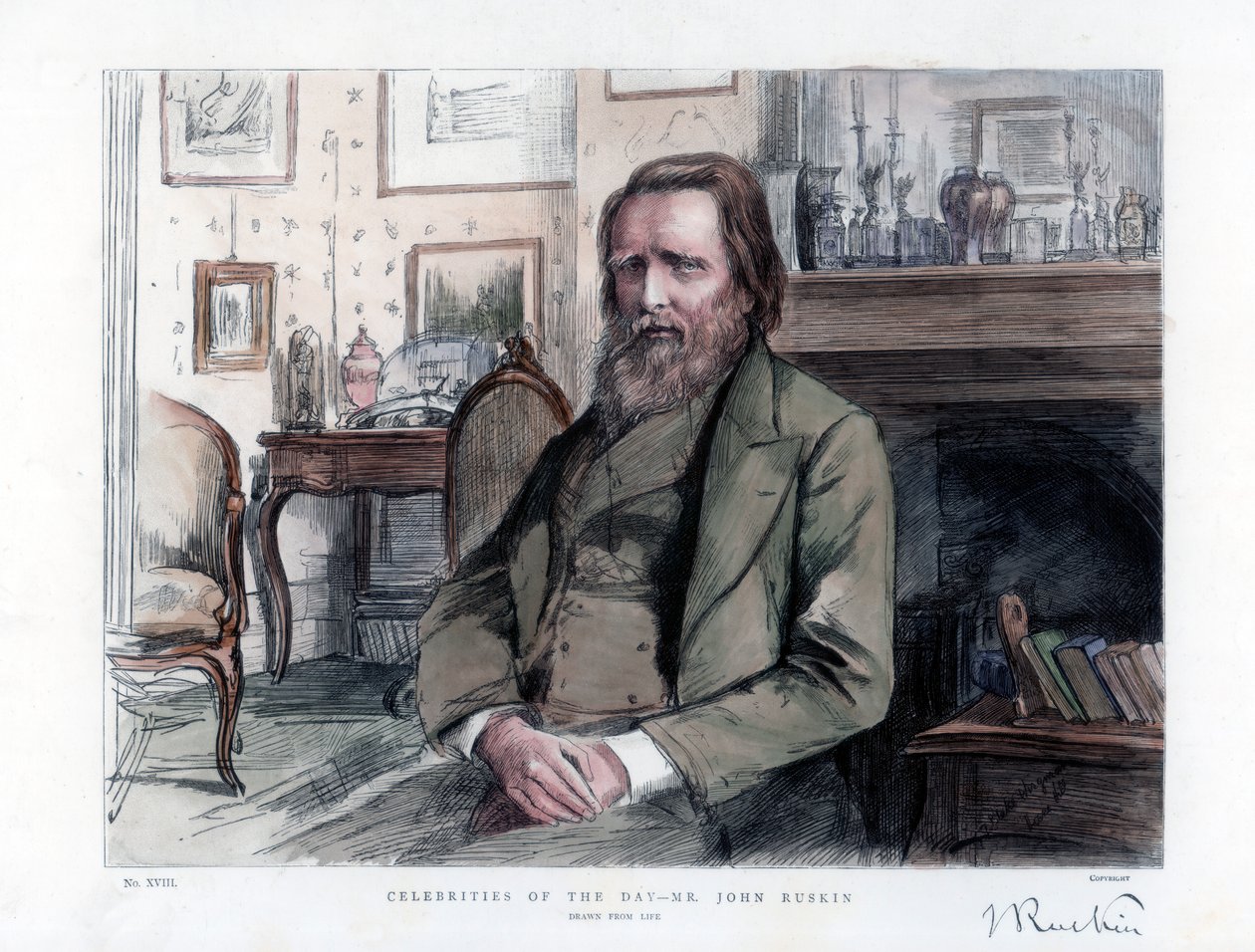 John Ruskin 1819-1900, crítico, autor, poeta y artista inglés, 1886 de Unbekannt