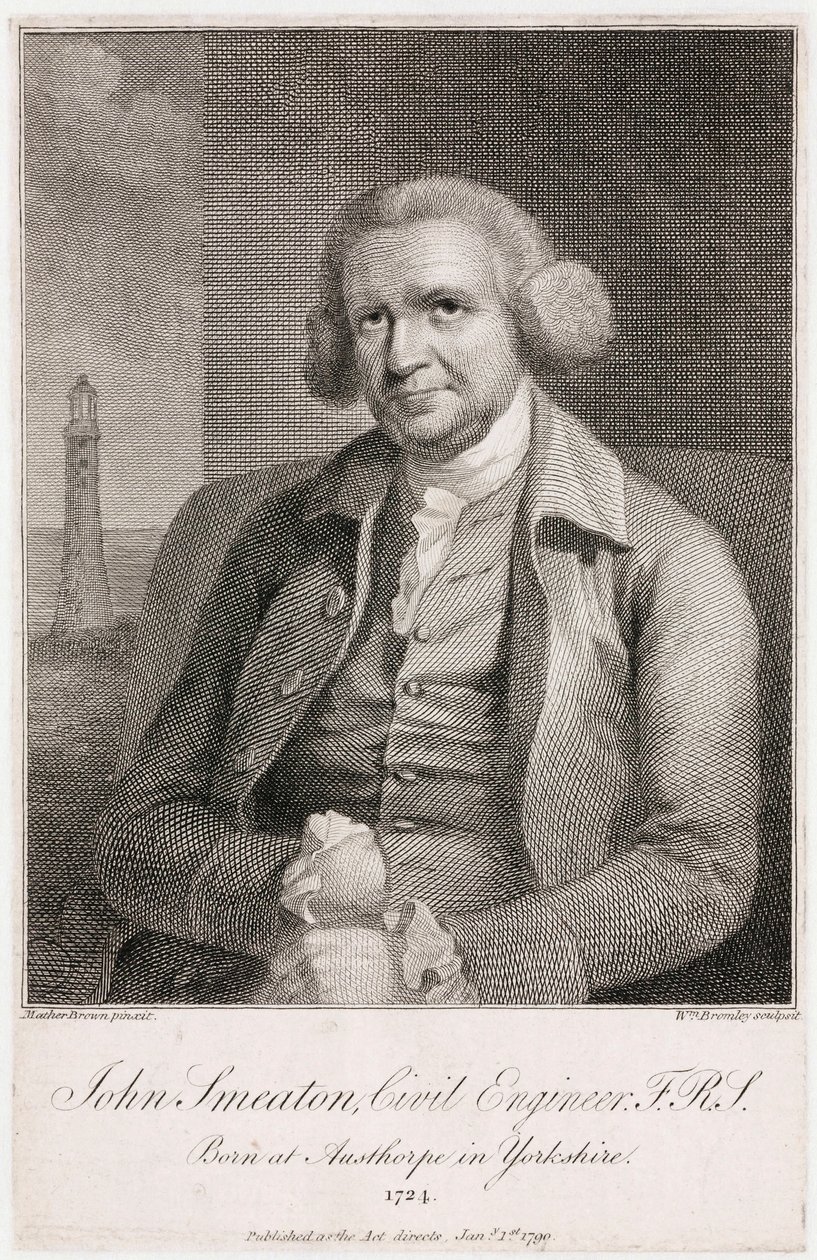 John Smeaton, ingeniero mecánico y civil inglés, c. 1780s de Unbekannt