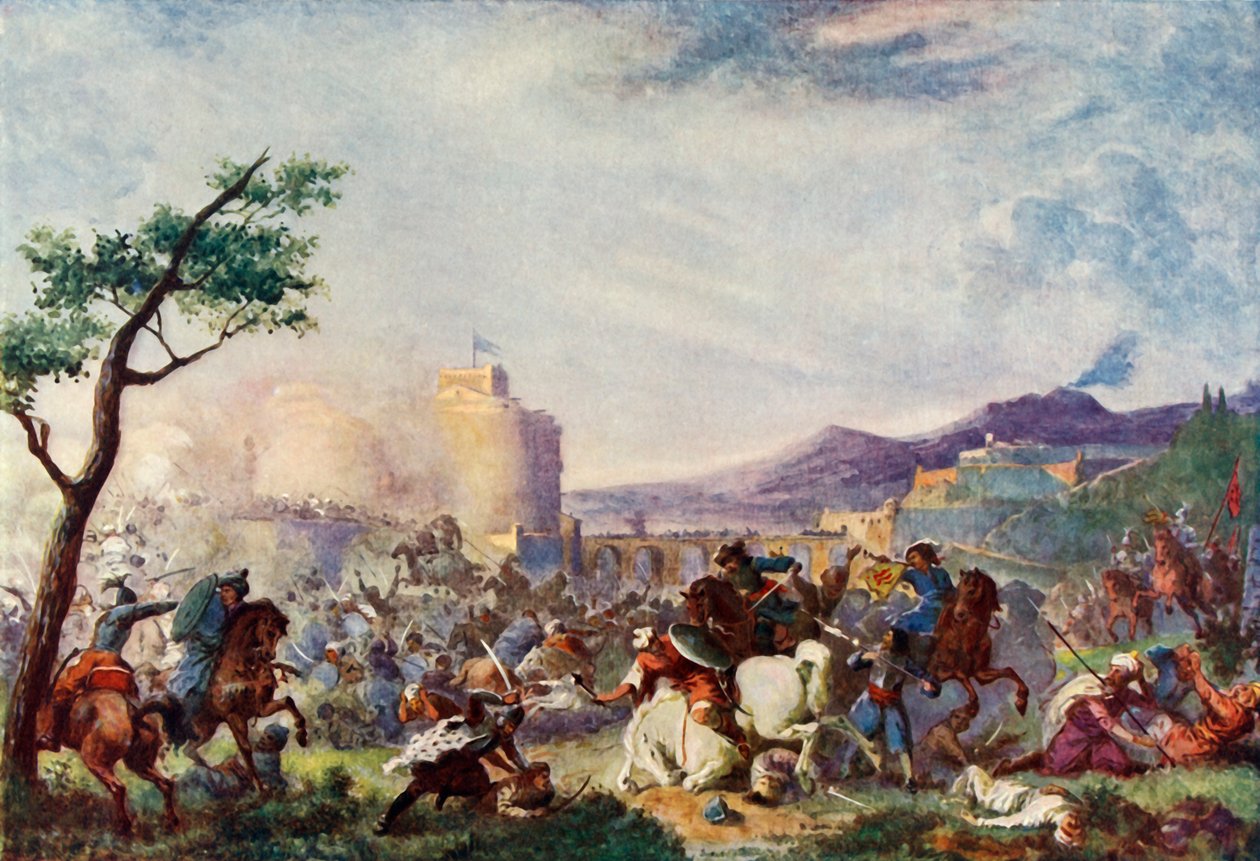 Juan Sobieski en el alivio de Viena, 1683, c1915 de Unbekannt