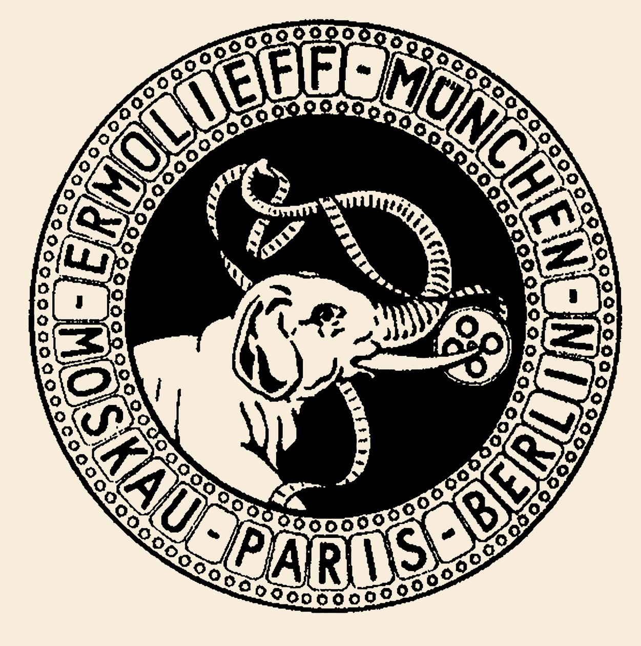 Emblema de la Compañía Anónima La Société Ermolieff-Cinéma, 1920-1921 de Unbekannt