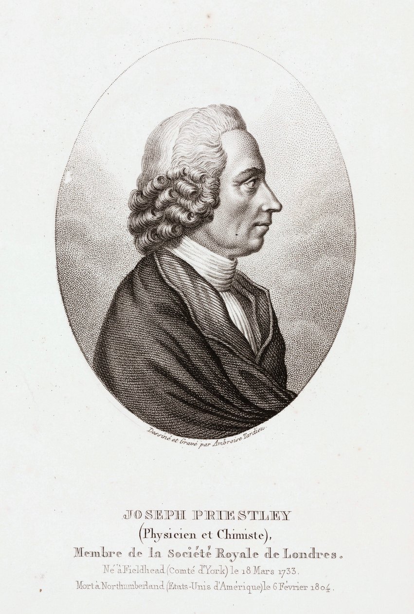 Joseph Priestley, teólogo y químico angloamericano, c 1780 de Unbekannt