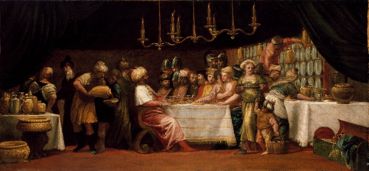 Judith agasajada por Holofernes, siglo XVI de Unbekannt