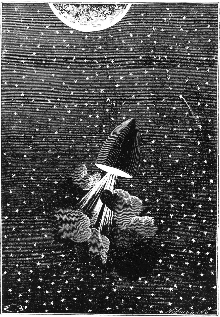 Jules Verne 1828-1905, Alrededor de la Luna, 1865 de Unbekannt