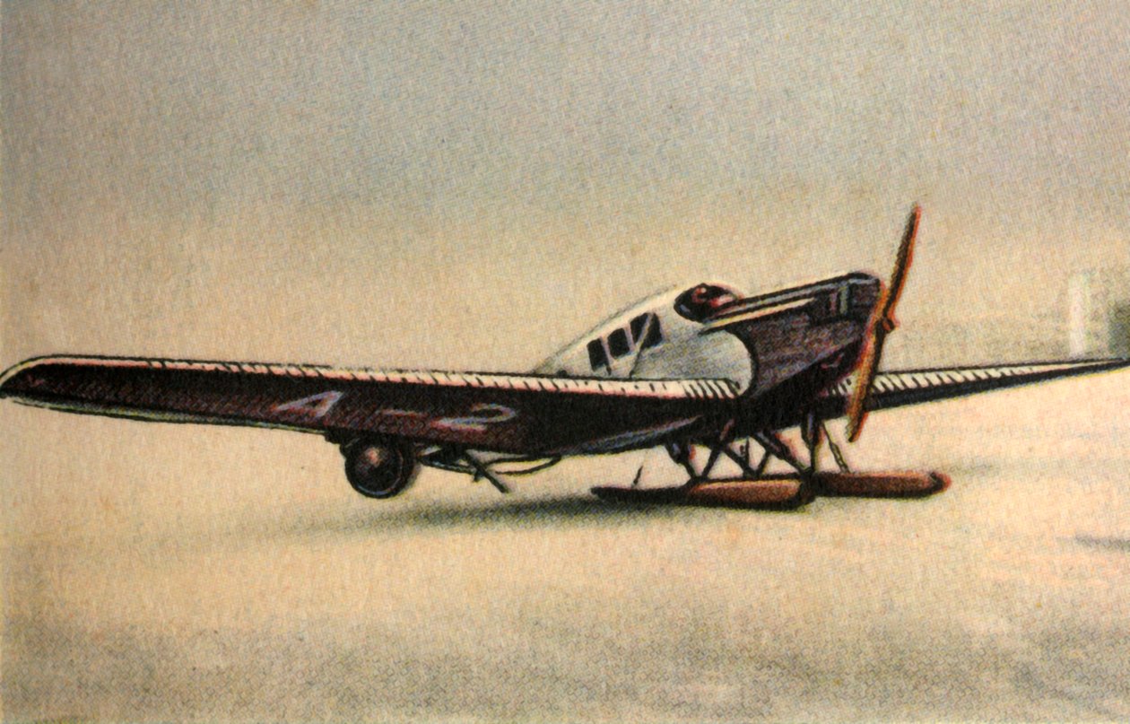 Avión Junkers F13 L con esquís de nieve, años 1920, 1932 de Unbekannt