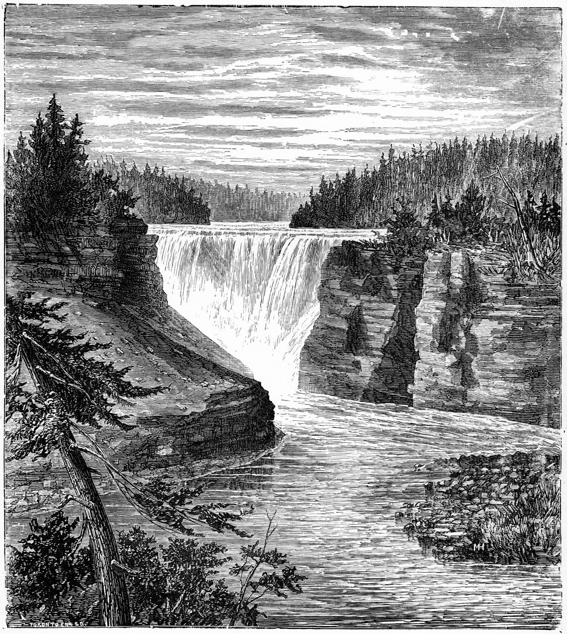 Cataratas Kakabeka, Ontario, Canadá, 1877 de Unbekannt