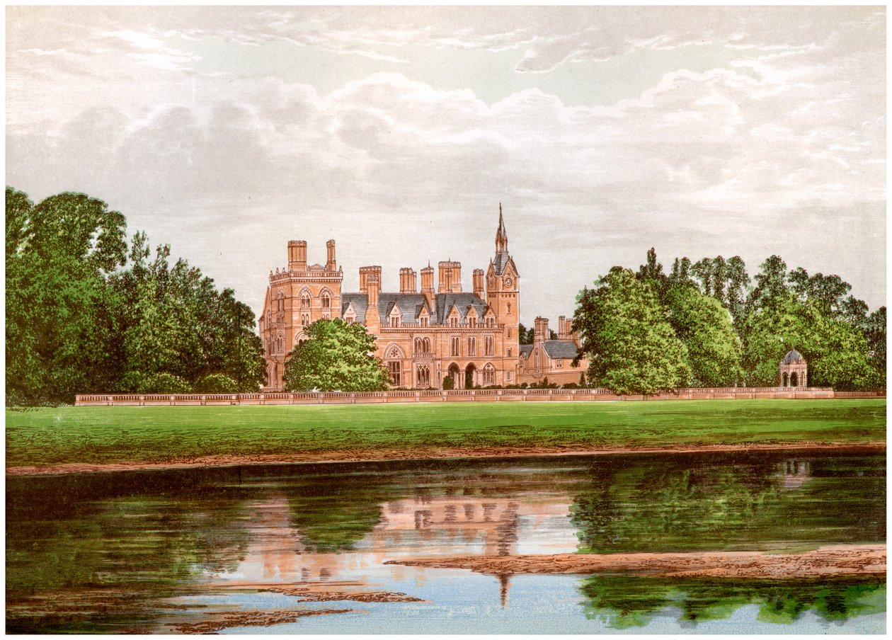 Kelham Hall, Nottinghamshire, hogar de la familia Manners-Sutton, c1880 de Unbekannt