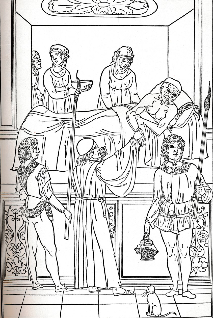 Ketham: Fasciculus Medicinae, Venecia, 1493, El tratamiento de la plaga, c. 1493 de Unbekannt