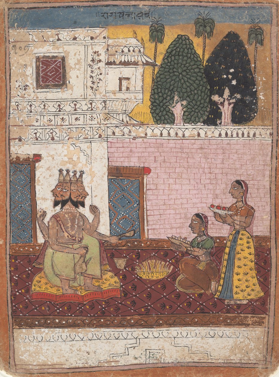 Khambavati Ragini...de una Serie Dispersa de Ragamala (Guirnalda de Modos Musicales) de Unbekannt