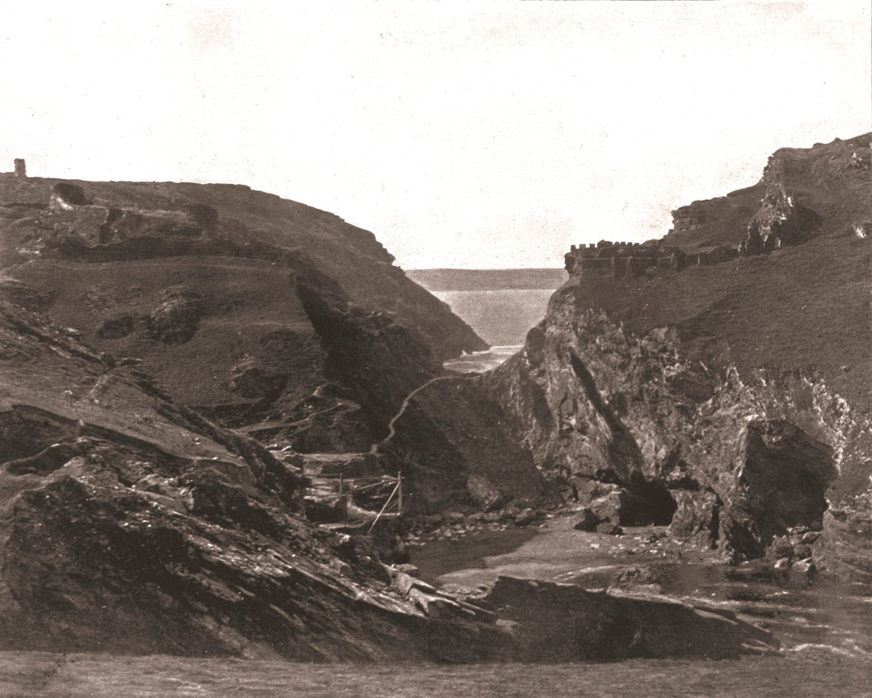 Castillo del Rey Arturo, Tintagel, Cornualles, 1894 de Unbekannt