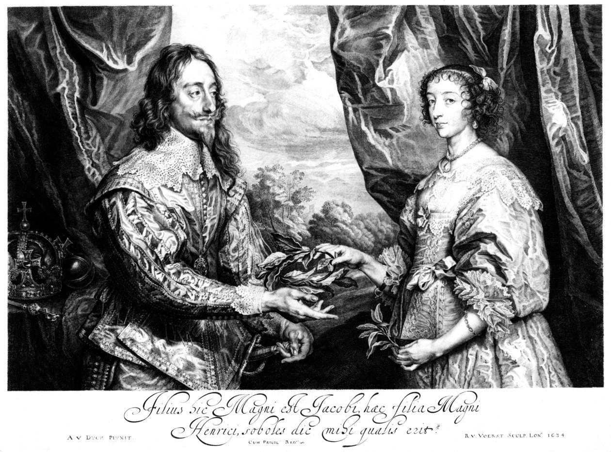 Rey Carlos I 1600-1649 y Reina Henrietta Maria 1609-1669 de Unbekannt