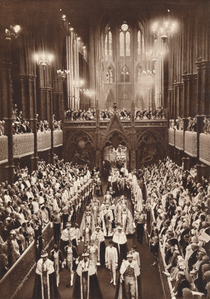 Procesión de coronación del Rey Jorge VI, Abadía de Westminster, 1937 de Unbekannt