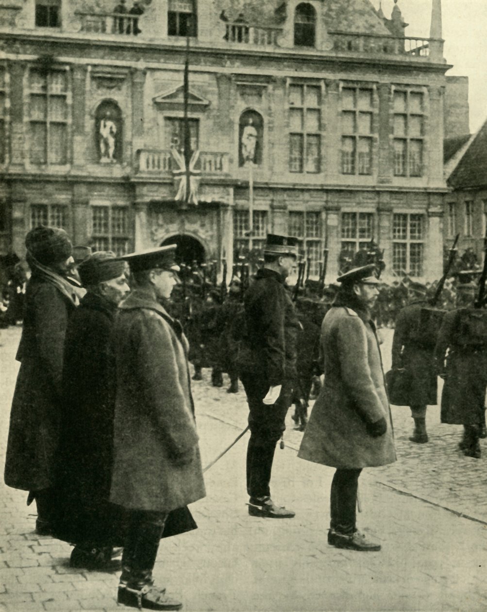 Rey Jorge V en Furnes, Bélgica, Primera Guerra Mundial, 4 de diciembre de 1914 de Unbekannt