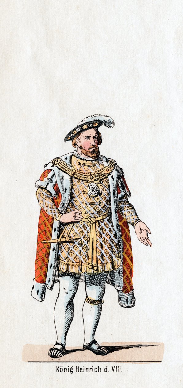 Rey Enrique VIII de Inglaterra, diseño de vestuario para la obra de Shakespeare, Enrique VIII, siglo XIX de Unbekannt