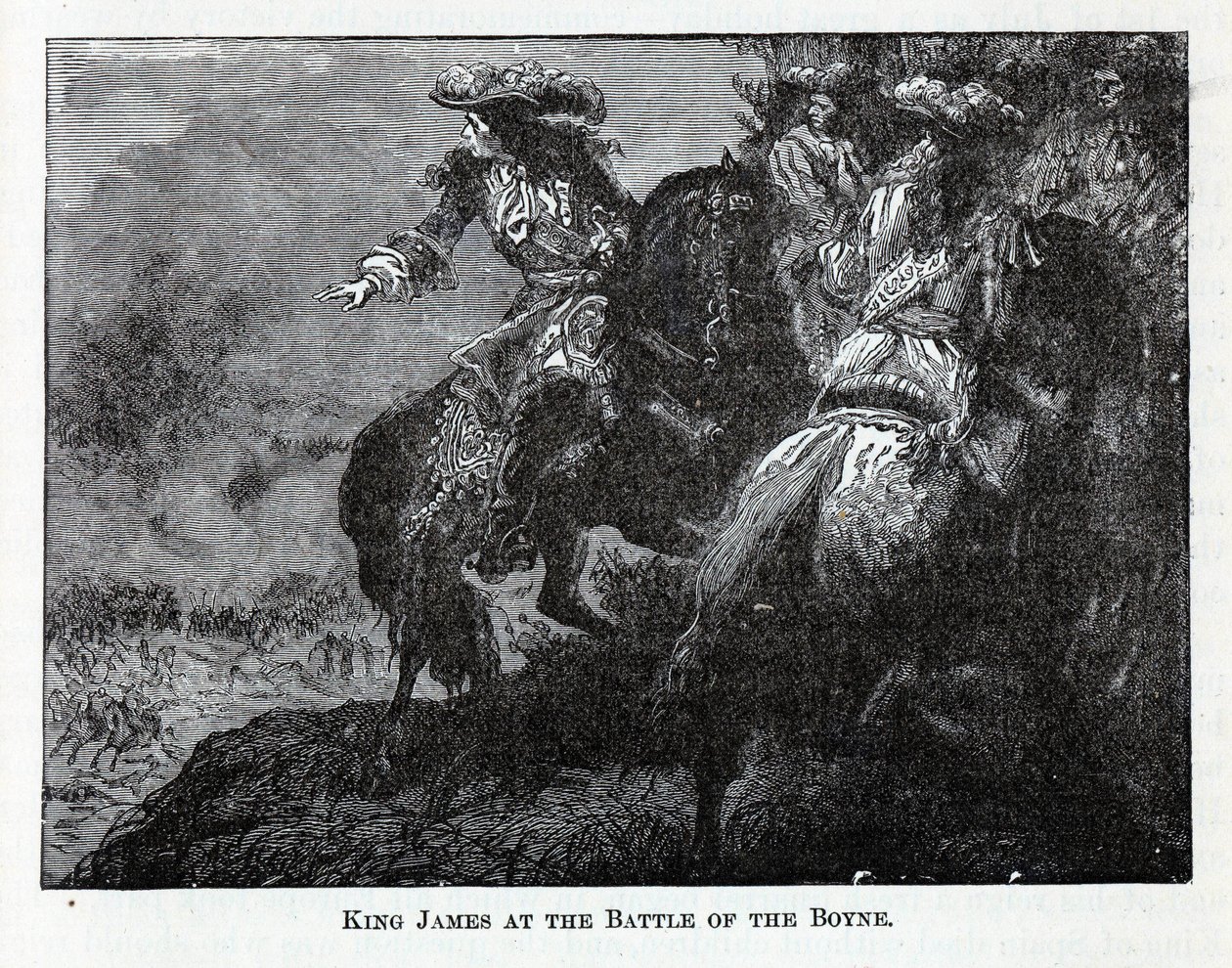 El rey Jacobo en la batalla del Boyne de Unbekannt