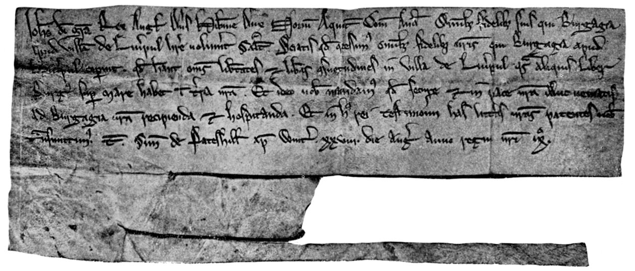 Carta del Rey Juan, 1207, 1910 de Unbekannt