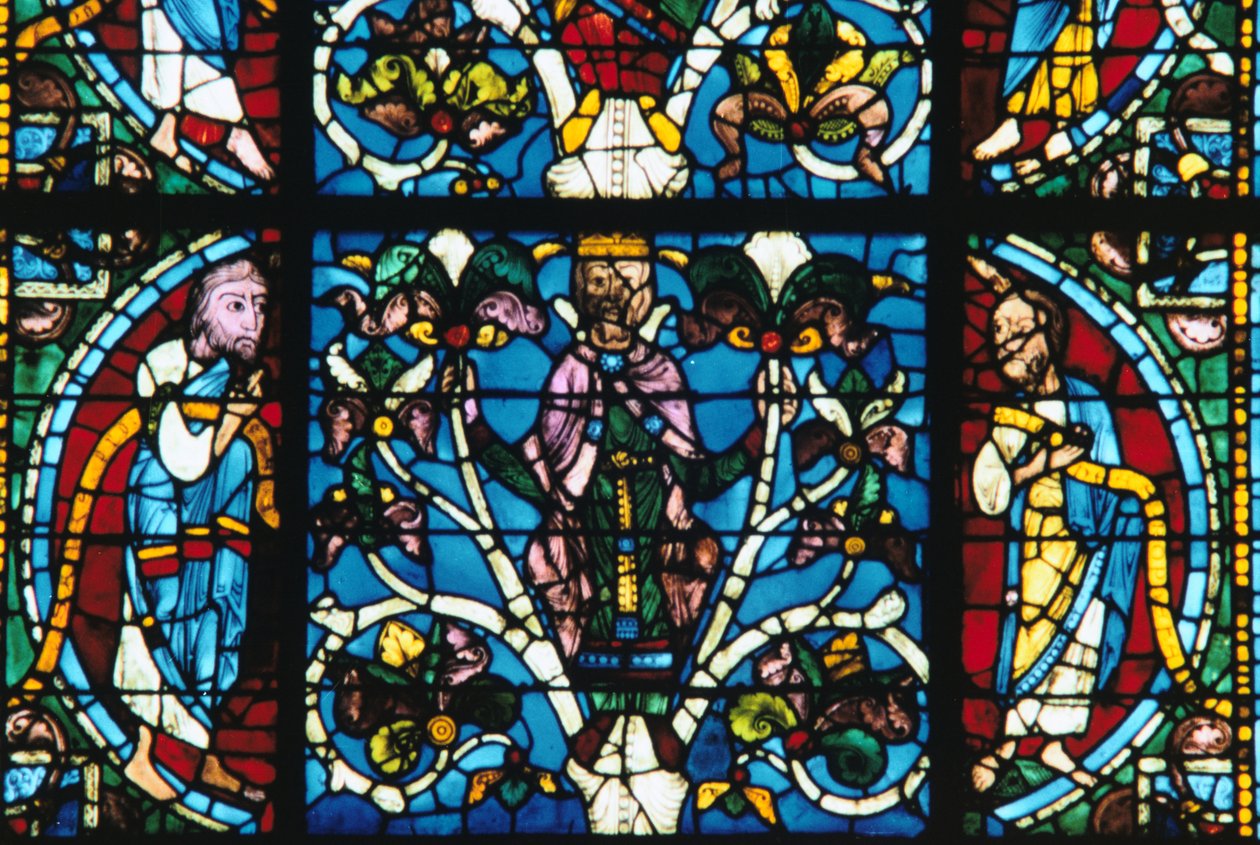 Rey Salomón, vidriera, Catedral de Chartres, Francia, 1145-1155 de Unbekannt