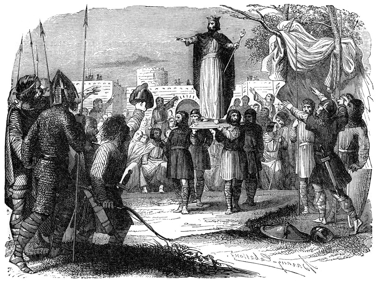 Rey de los francos siendo llevado en un escudo, 1882-1884 de Unbekannt