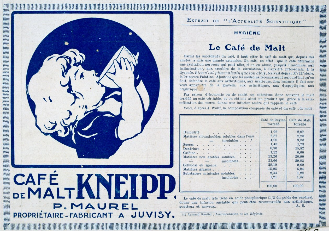Kneipp Café de Malta, anuncio, 1915 de Unbekannt