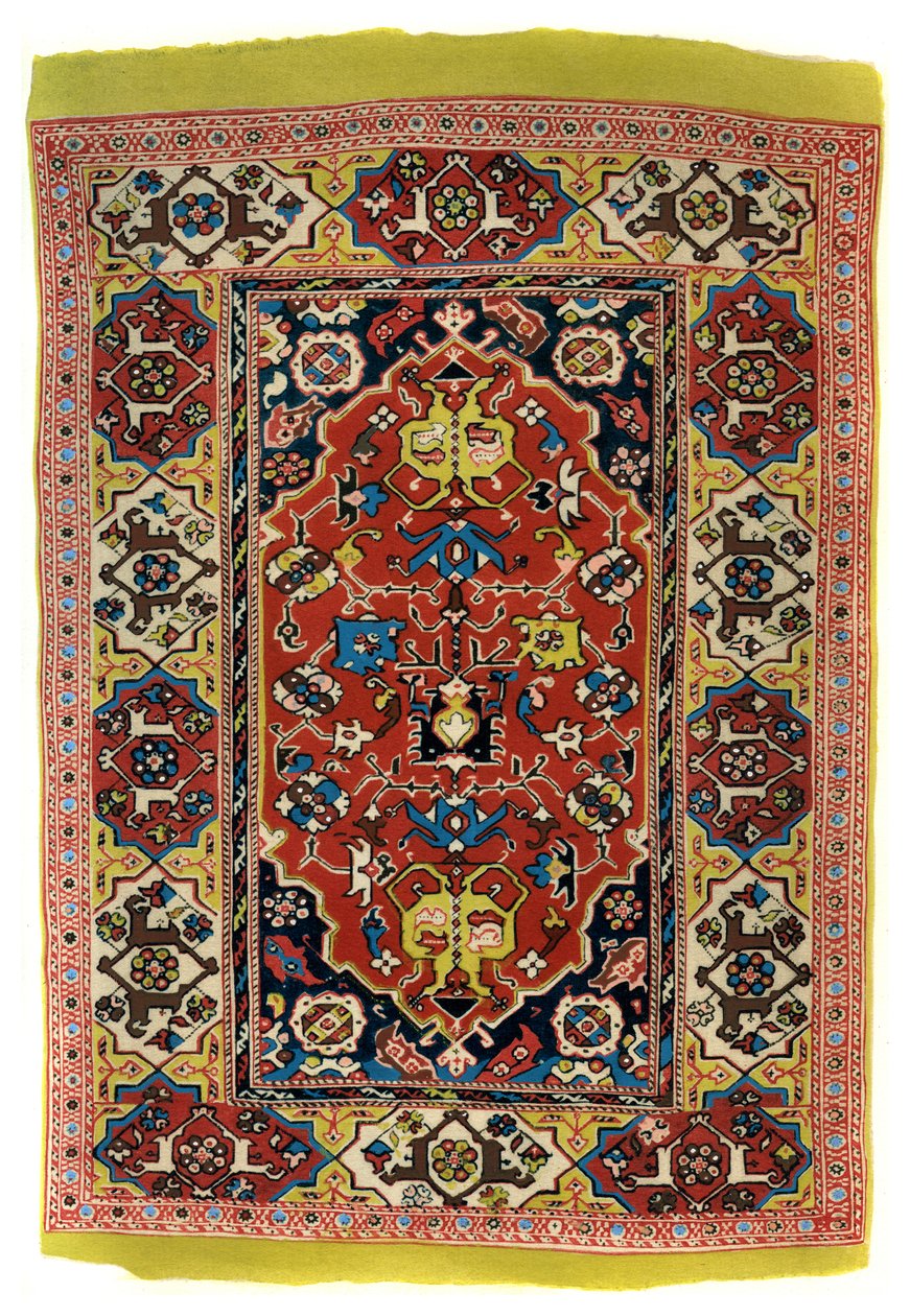 Alfombra de lana anudada, c. 1600 de Unbekannt