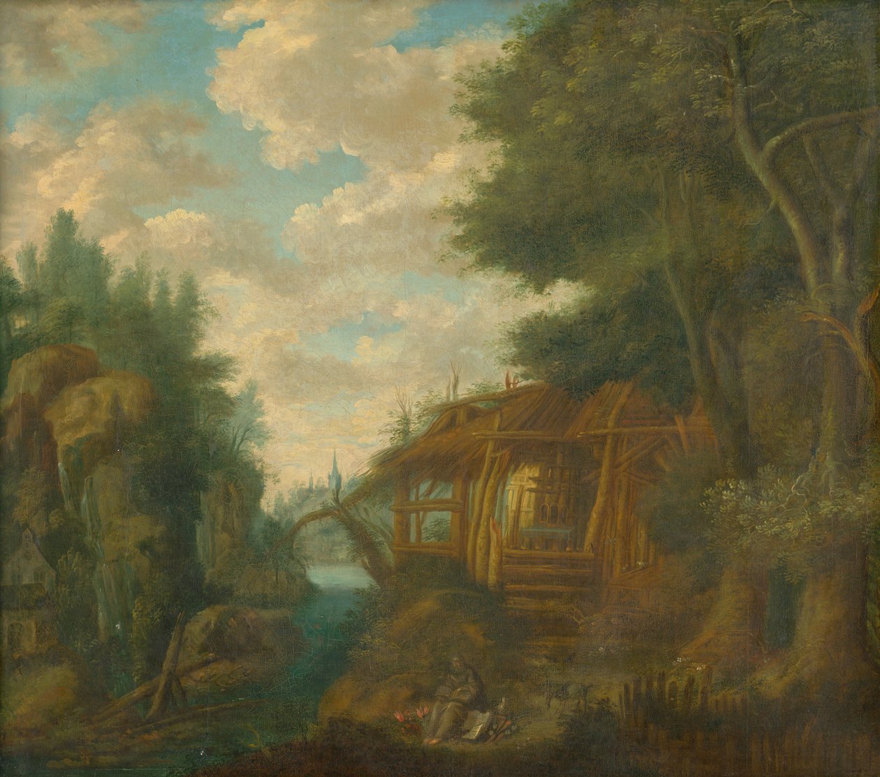 Paisaje con cabaña de Unbekannt