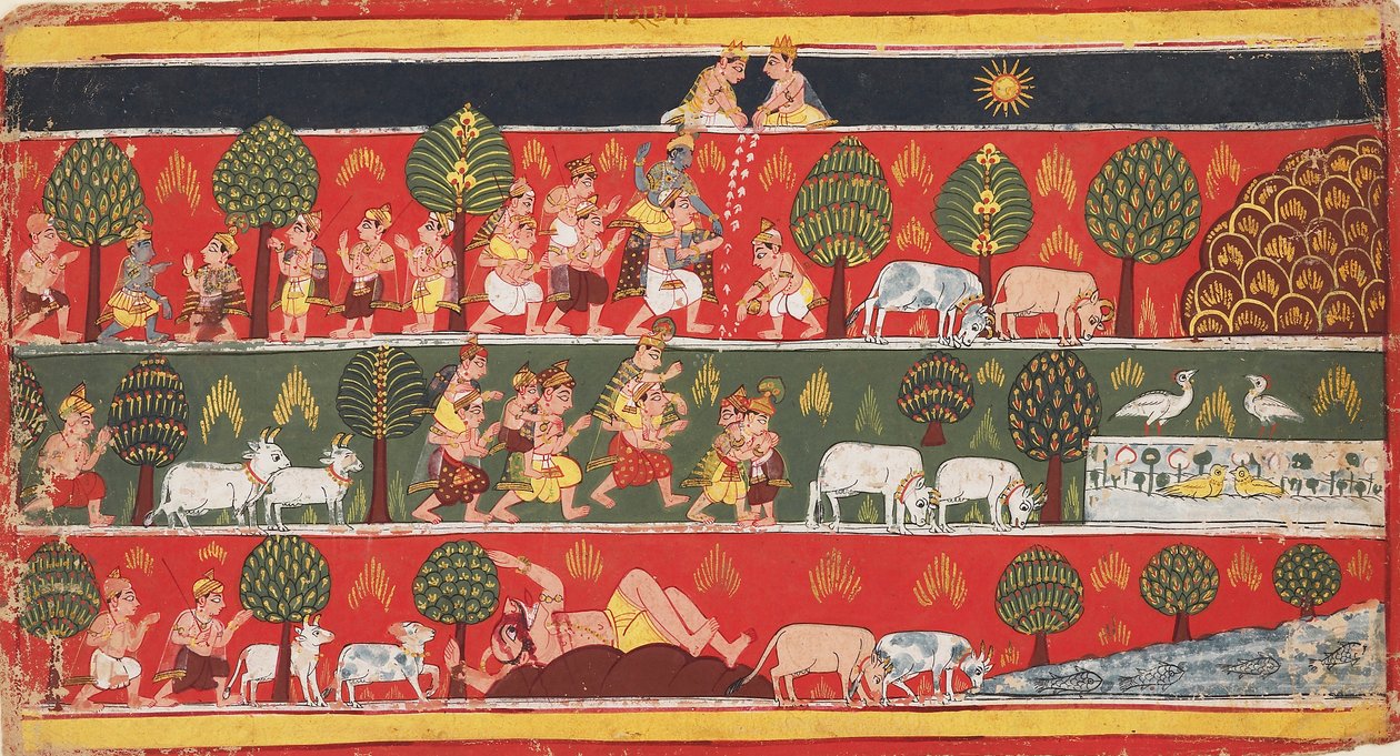Krishna y las gopis, c1720 de Unbekannt