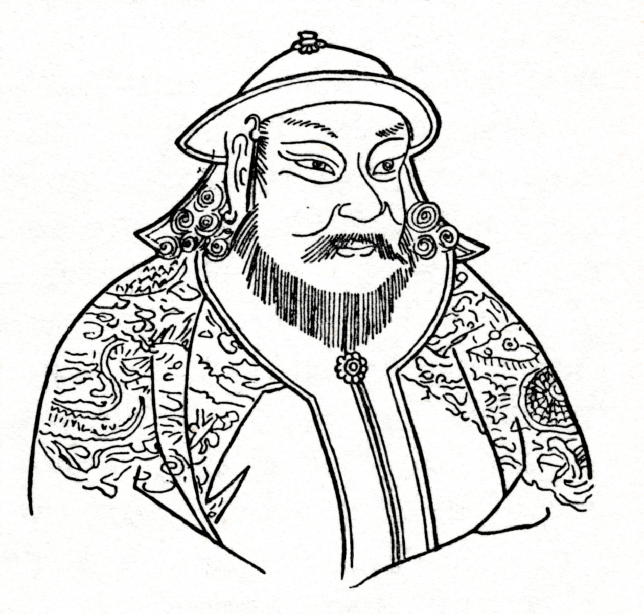 Kublai Khan 1215-1294 del Imperio Mongol y fundador de la Dinastía Yuan, 1912 de Unbekannt