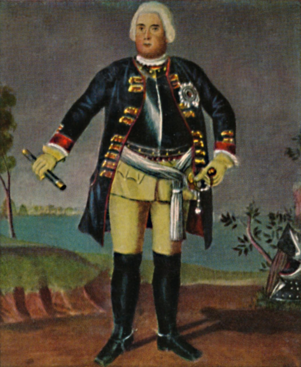 Rey Federico Guillermo I de Prusia 1688-1740. - Grabado según la pintura de Weidemann, 1934 de Unbekannt