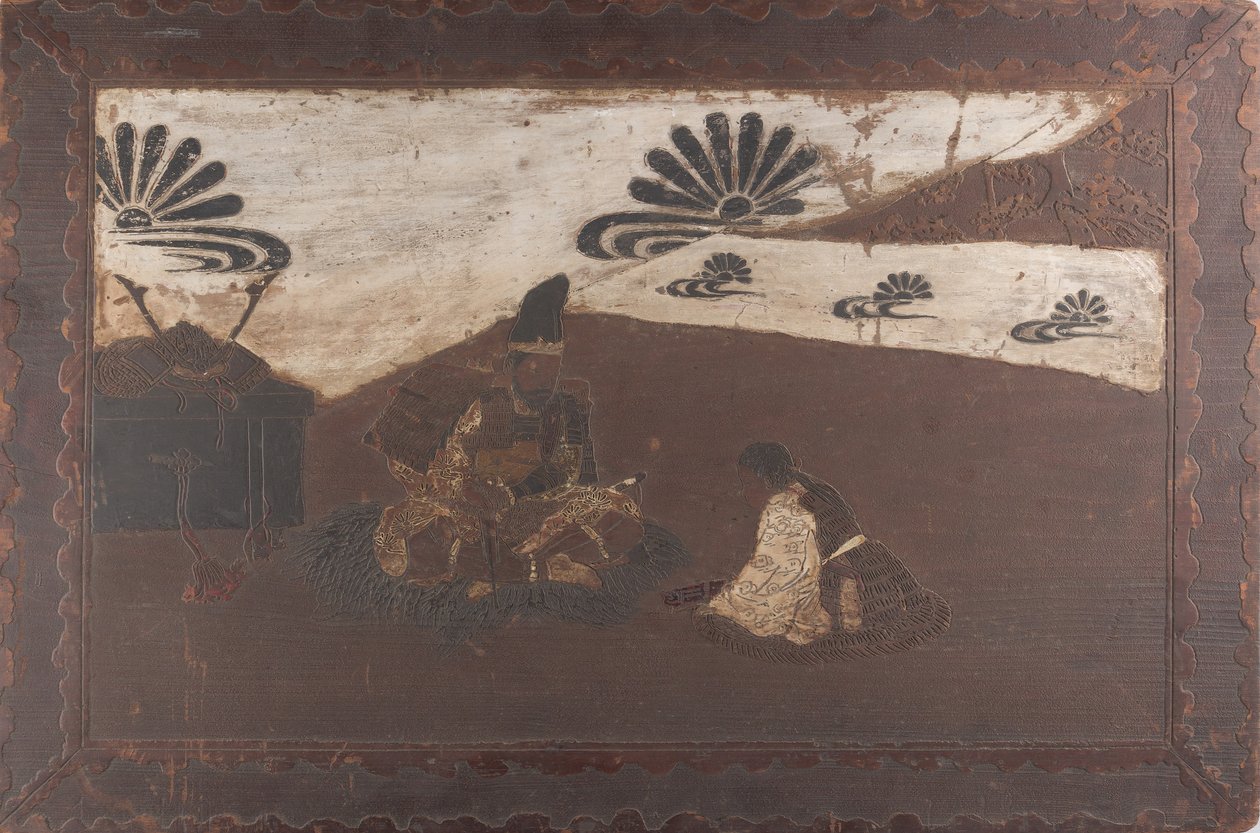 Kusunoki Masashige despidiéndose de su hijo Masatsura de Unbekannt