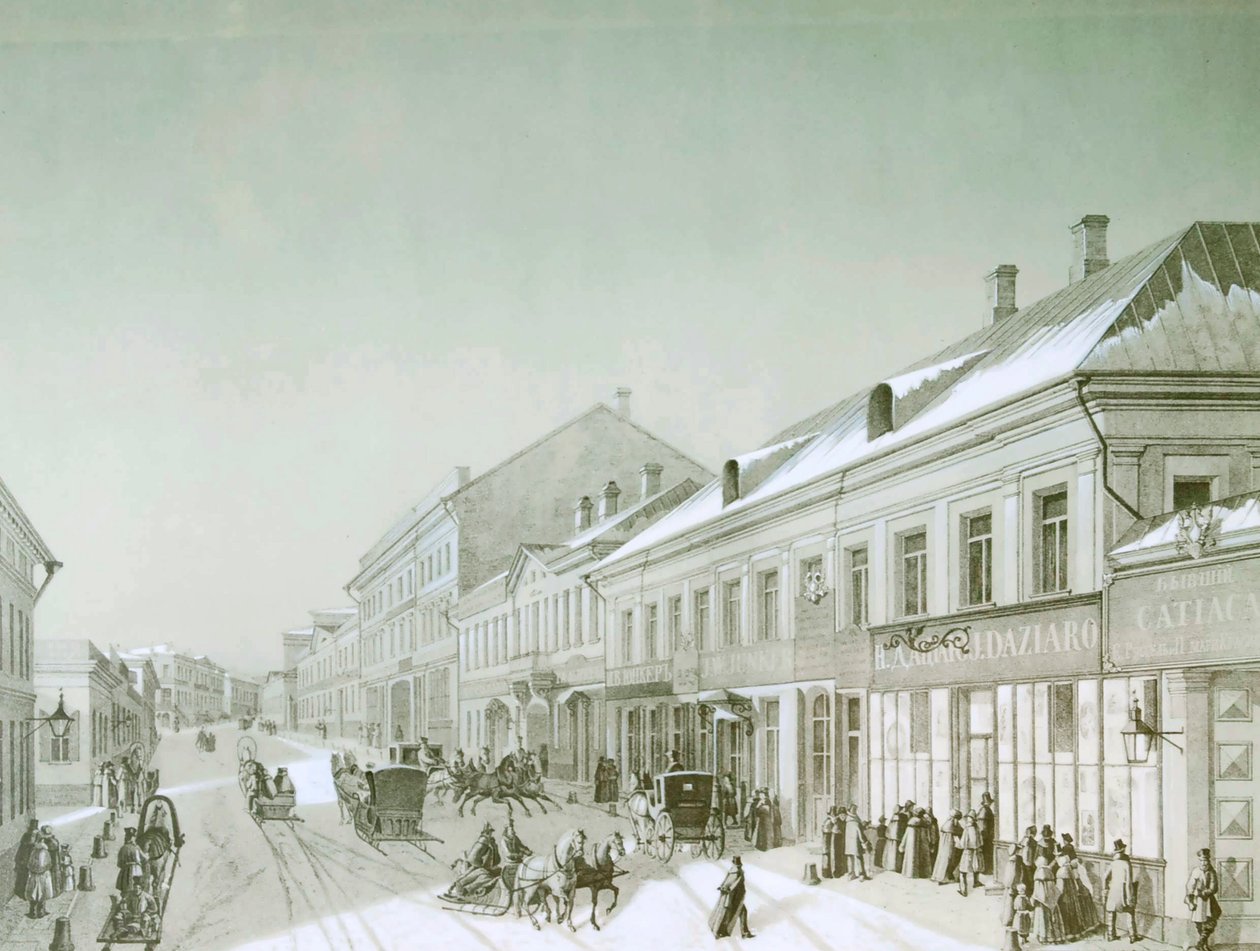 Kuznetsky Most, Moscú, Rusia, 1840s de Unbekannt