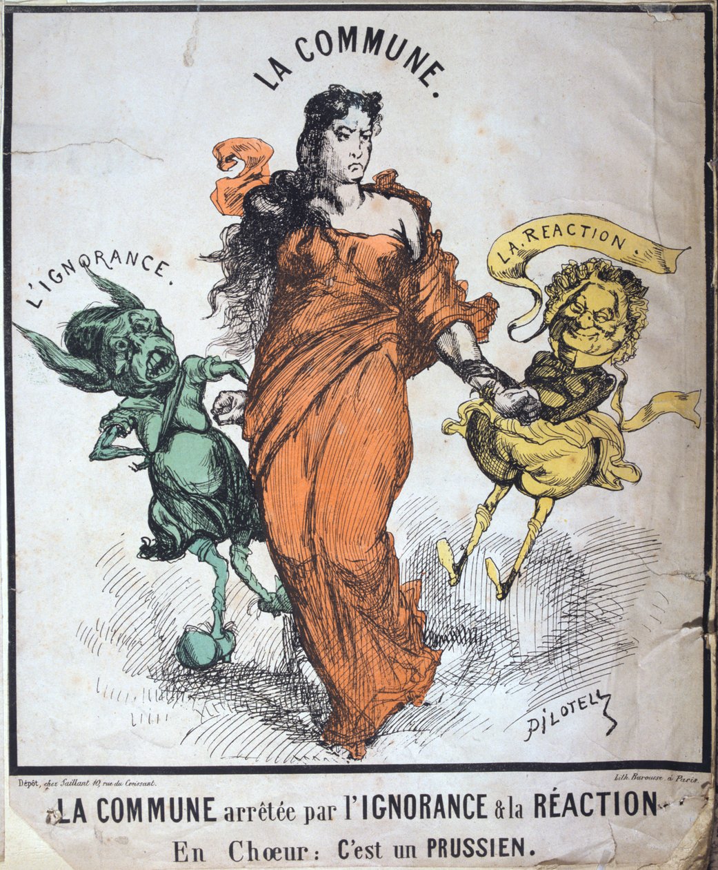 La Commune detenida por la ignorancia y la reacción, 1871 de Unbekannt