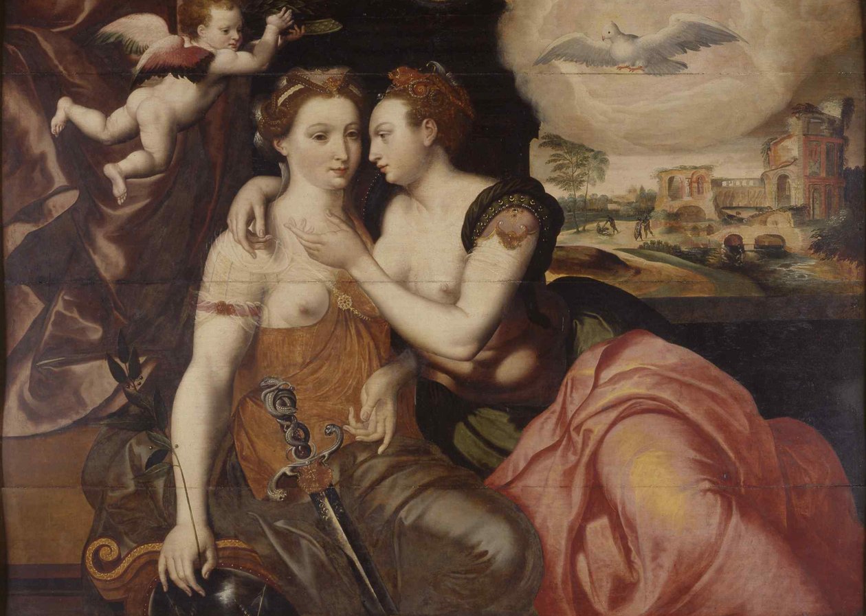 La Justicia y la Paz, c.1560 de Unbekannt