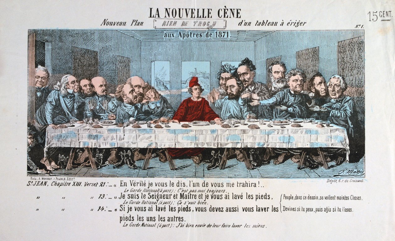 La Nueva Cena, Comuna de París, 1871 de Unbekannt
