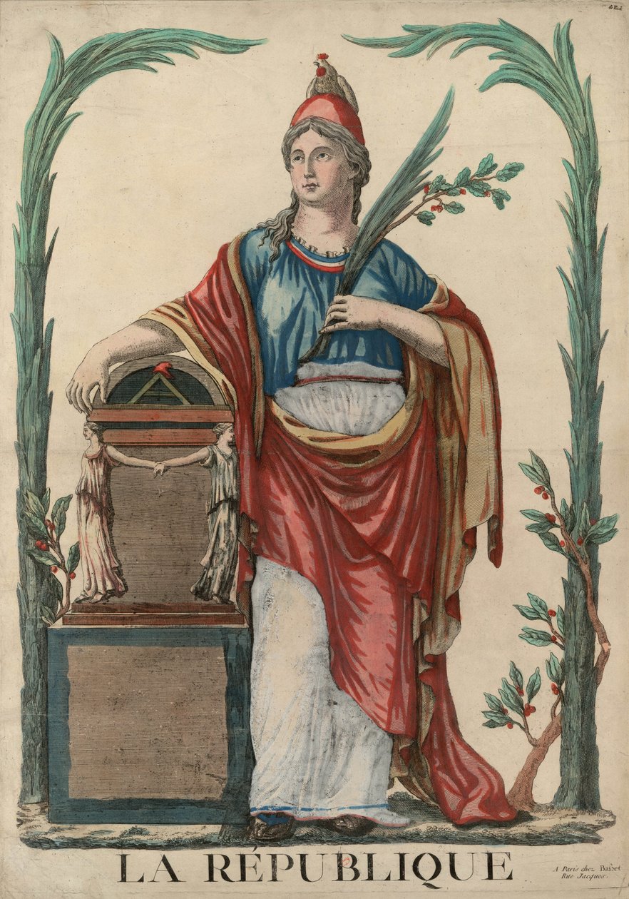 La República Figura alegórica de la República Francesa, 1793 de Unbekannt