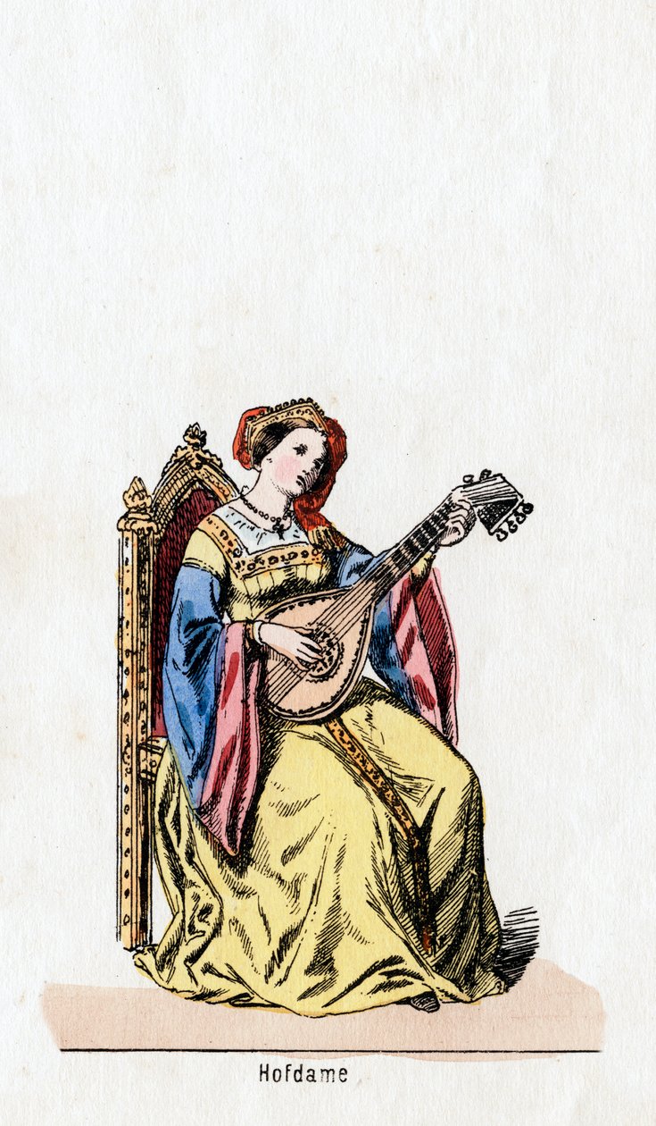 Dama de compañía, diseño de vestuario para la obra de Shakespeare, Enrique VIII de Unbekannt
