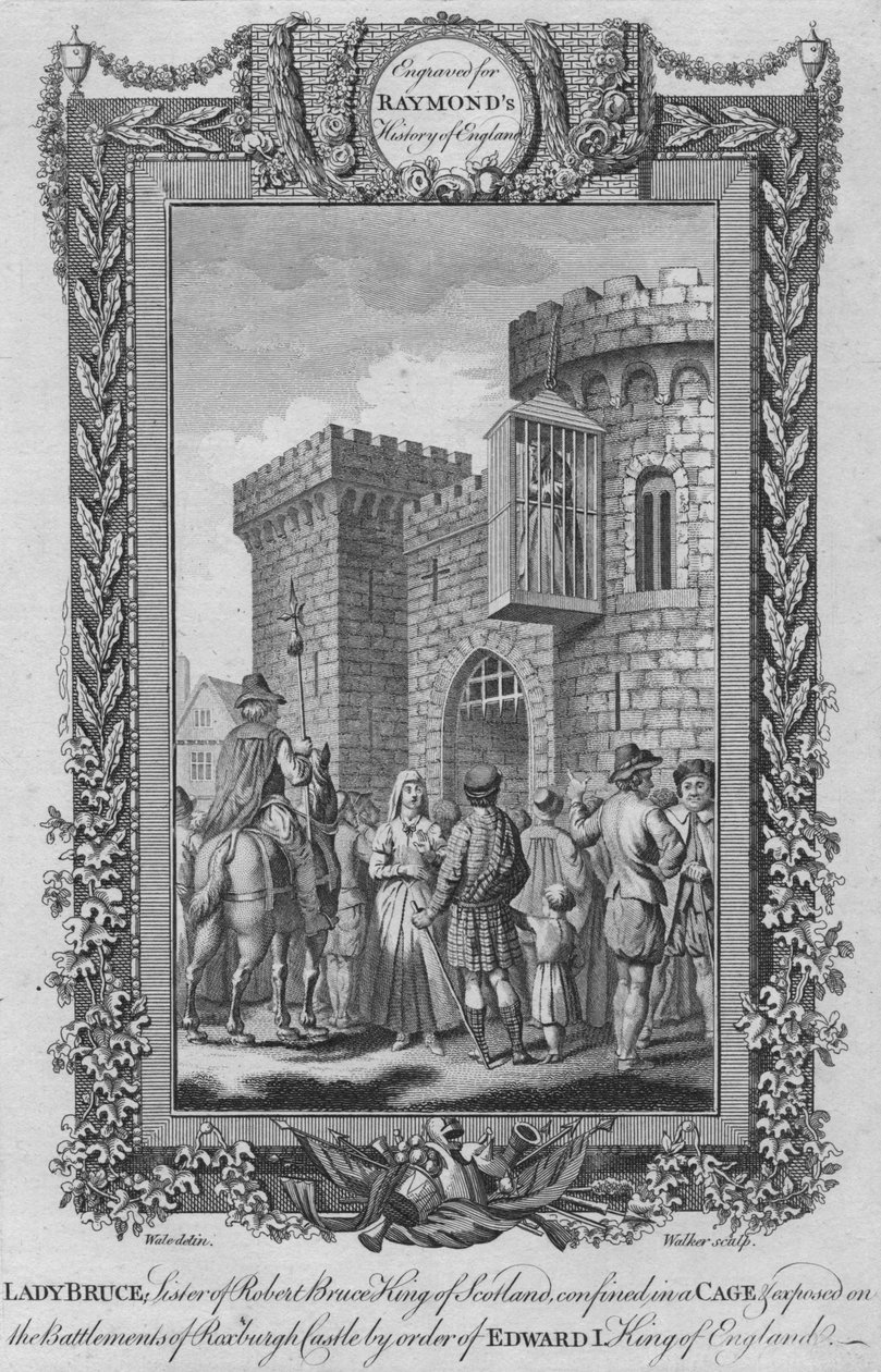 Lady Bruce, Hermana de Robert Bruce, Rey de Escocia, confinada en una Jaula, c1787 de Unbekannt