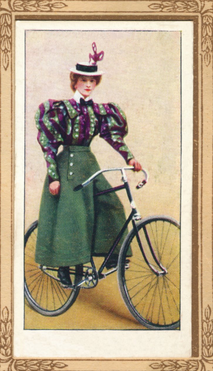 Ciclista con falda dividida, 1939 de Unbekannt