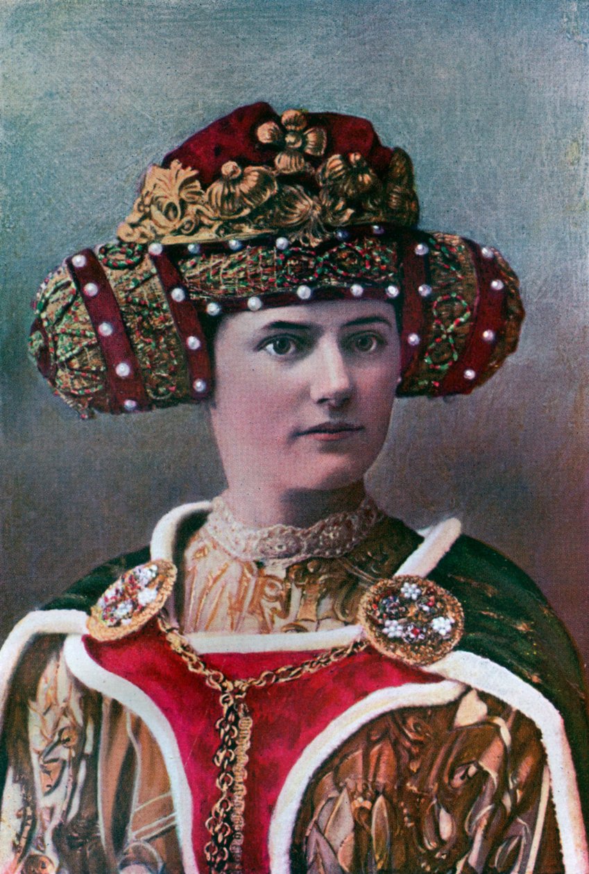 Tocado de dama, siglo XIV, 1910 de Unbekannt