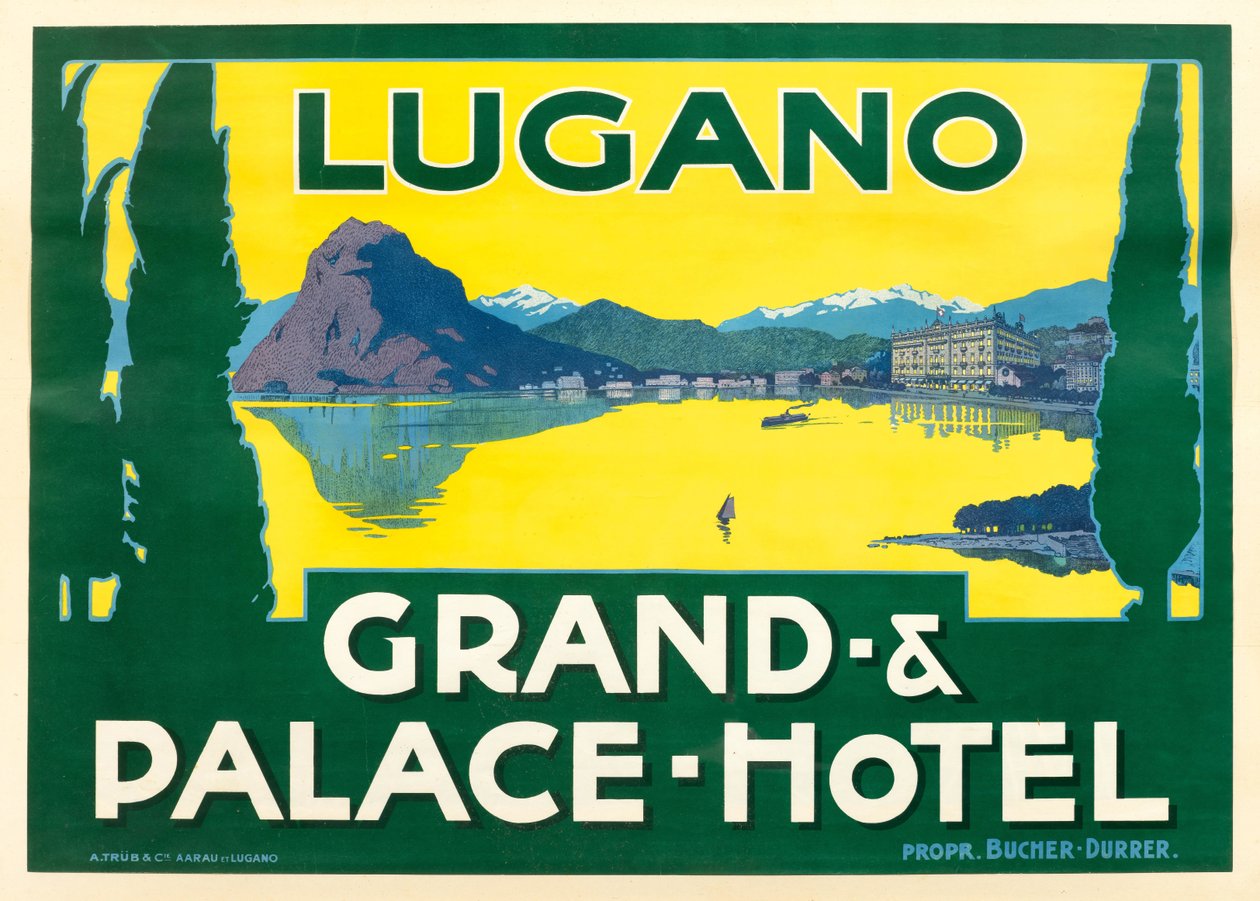 Lago de Lugano. Grand y Palace Hotel de Unbekannt
