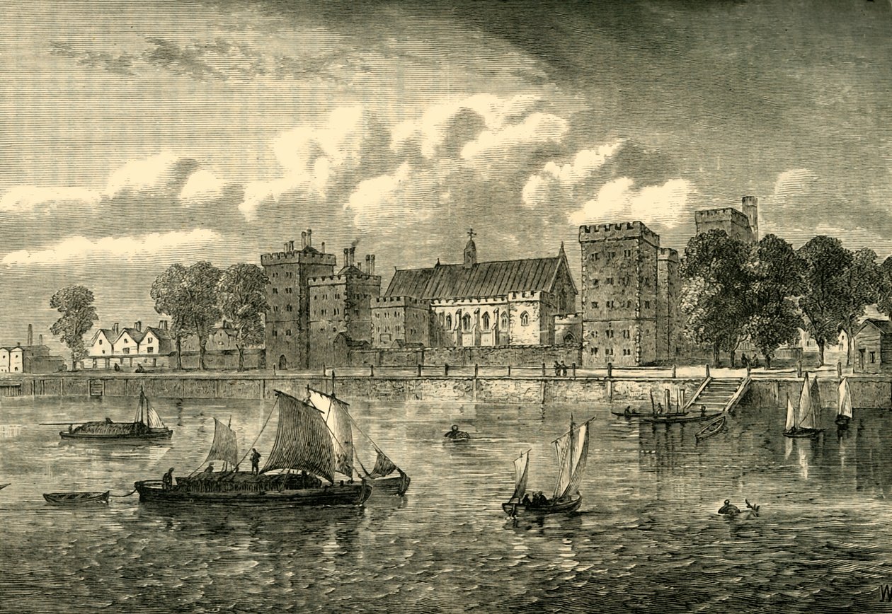Palacio de Lambeth desde el río, 1709, c1878 de Unbekannt