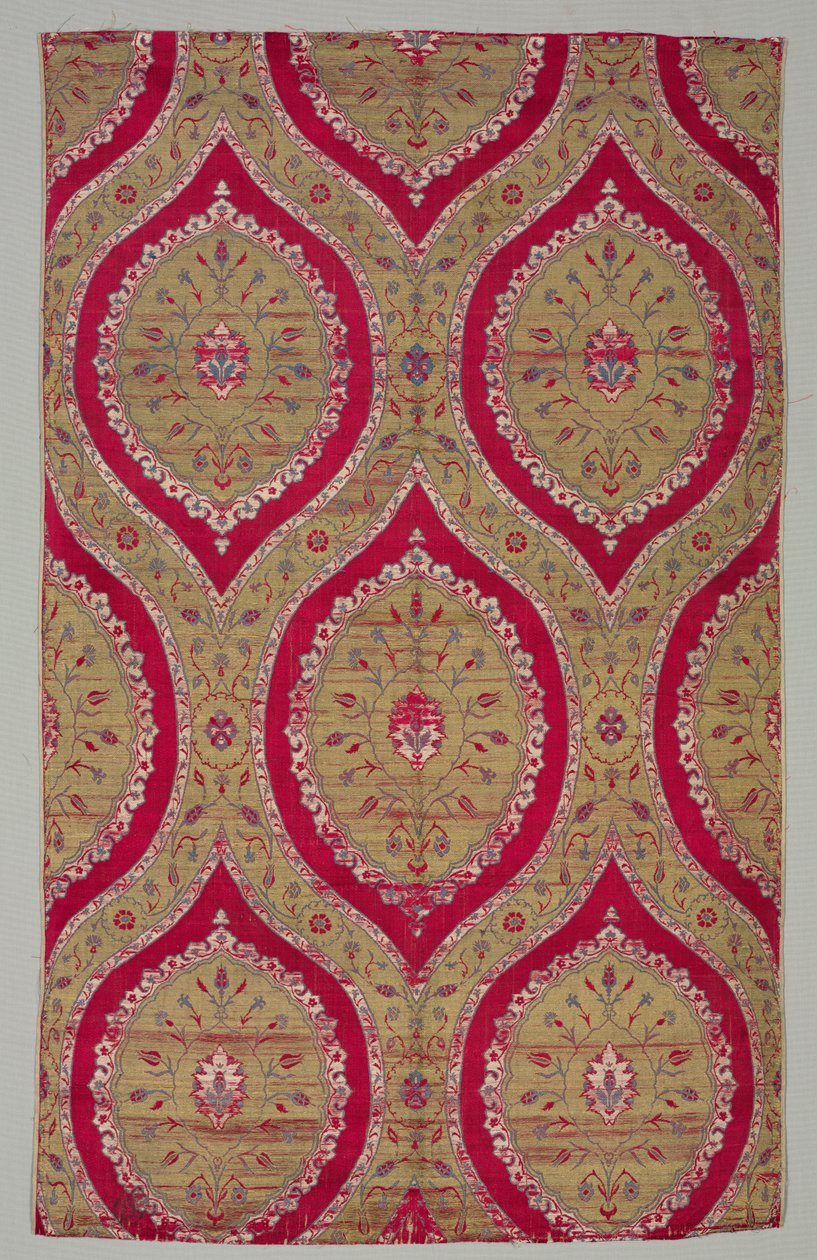 Lampas con medallones florales en celosía ojival, 1550-1575 de Unbekannt