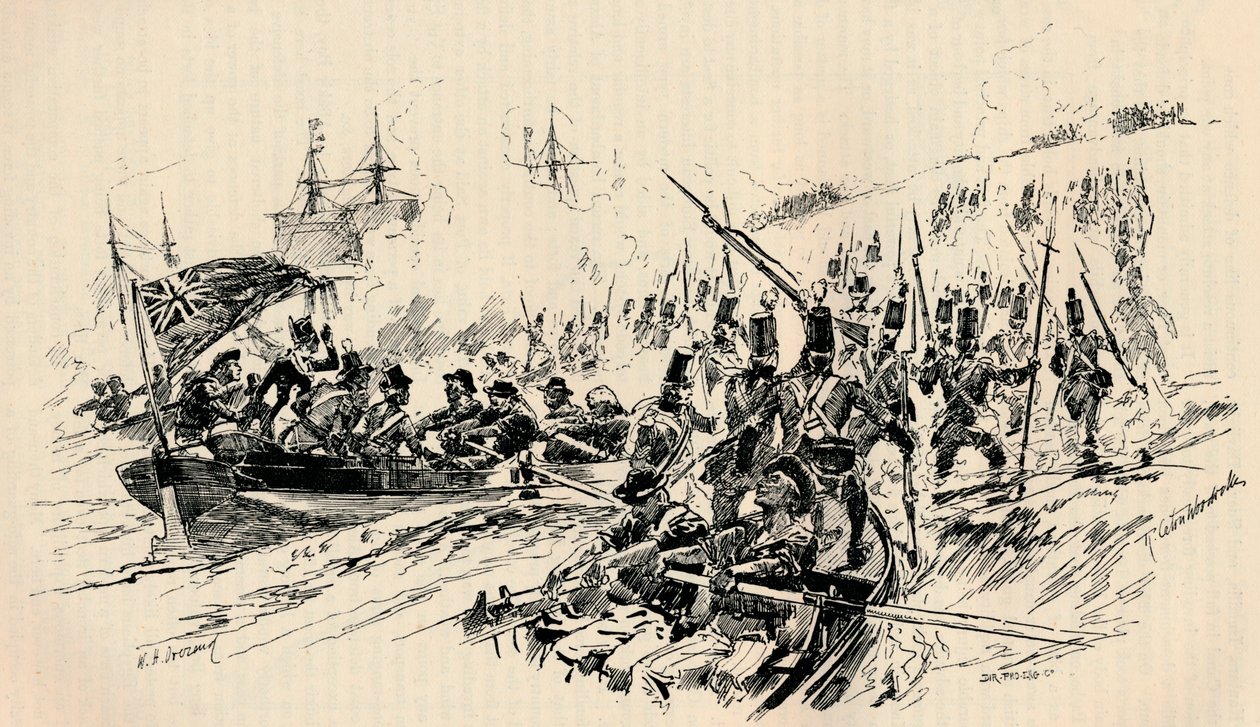 Desembarco de Sir Ralph Abercromby y las fuerzas británicas en Alejandría, 1801, 1884 de Unbekannt