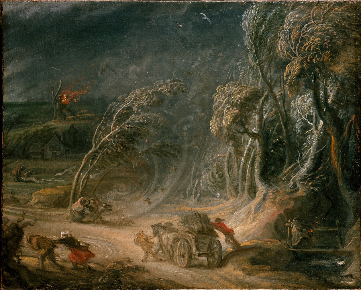 Paisaje: una tormenta, siglo XVIII de Unbekannt