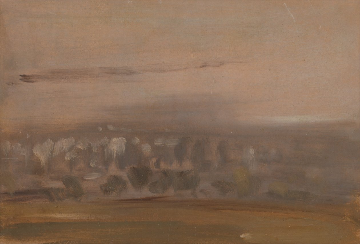 Paisaje con árboles en una pendiente, principios del siglo XIX de Unbekannt