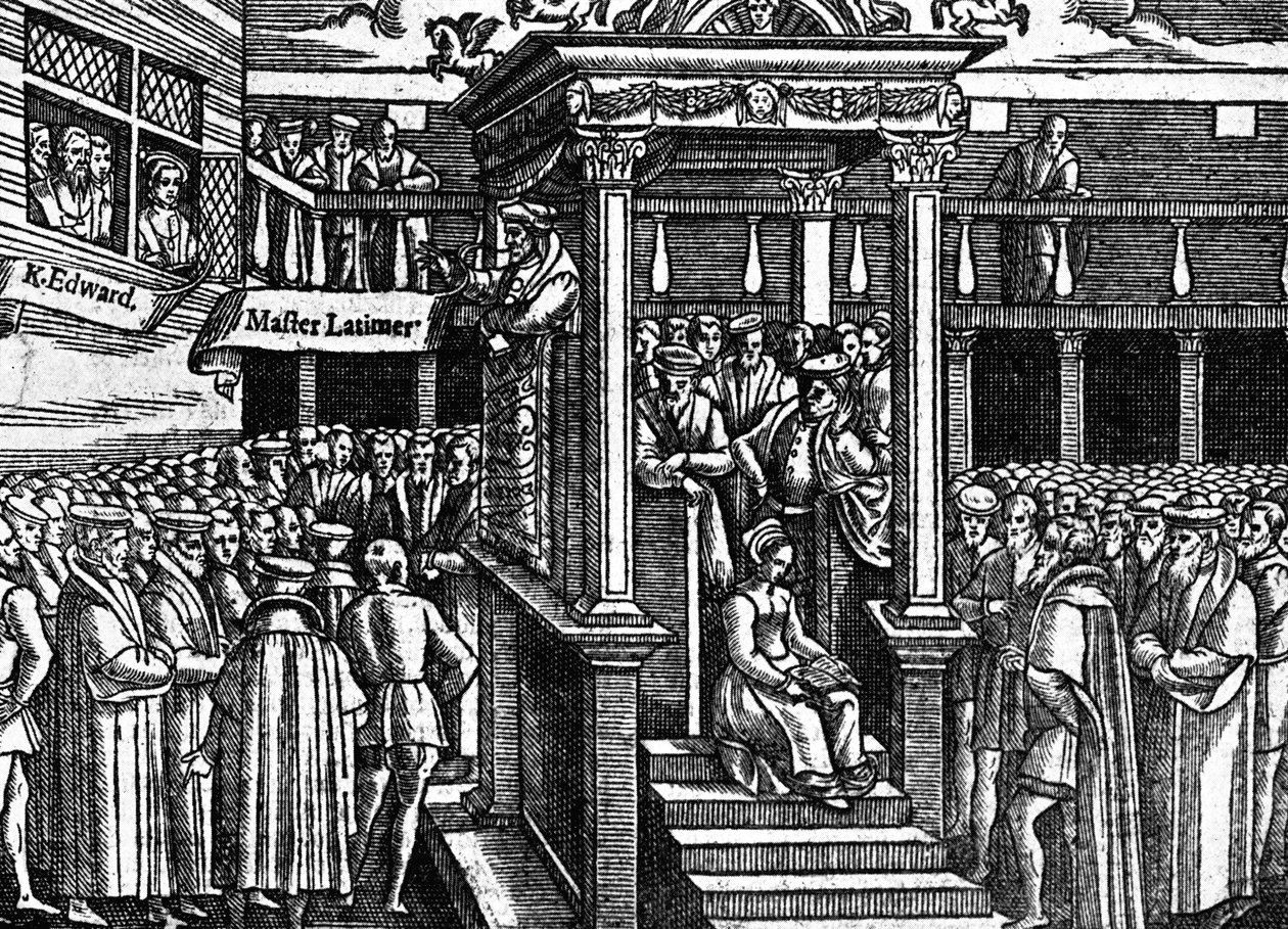 Latimar predicando ante el rey Eduardo VI, c1550, c1902-1905 de Unbekannt